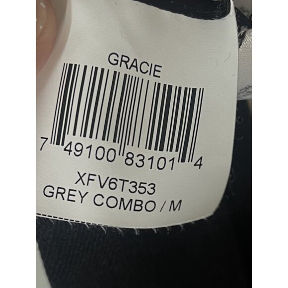 BCBG MAX AZRIA Womens Striped T-Shirt Dress "Gracie" Grey Combo Size M - Picture 8 of 10